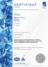 Certifikát kvality ISO 9001